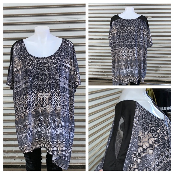 Catherines Tops - Catherine’s 2X top asymmetrical cut out sleeve